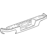 (22900979) Bar-Rear Bumper Impact *Chrome *Chrome - Genuine GM